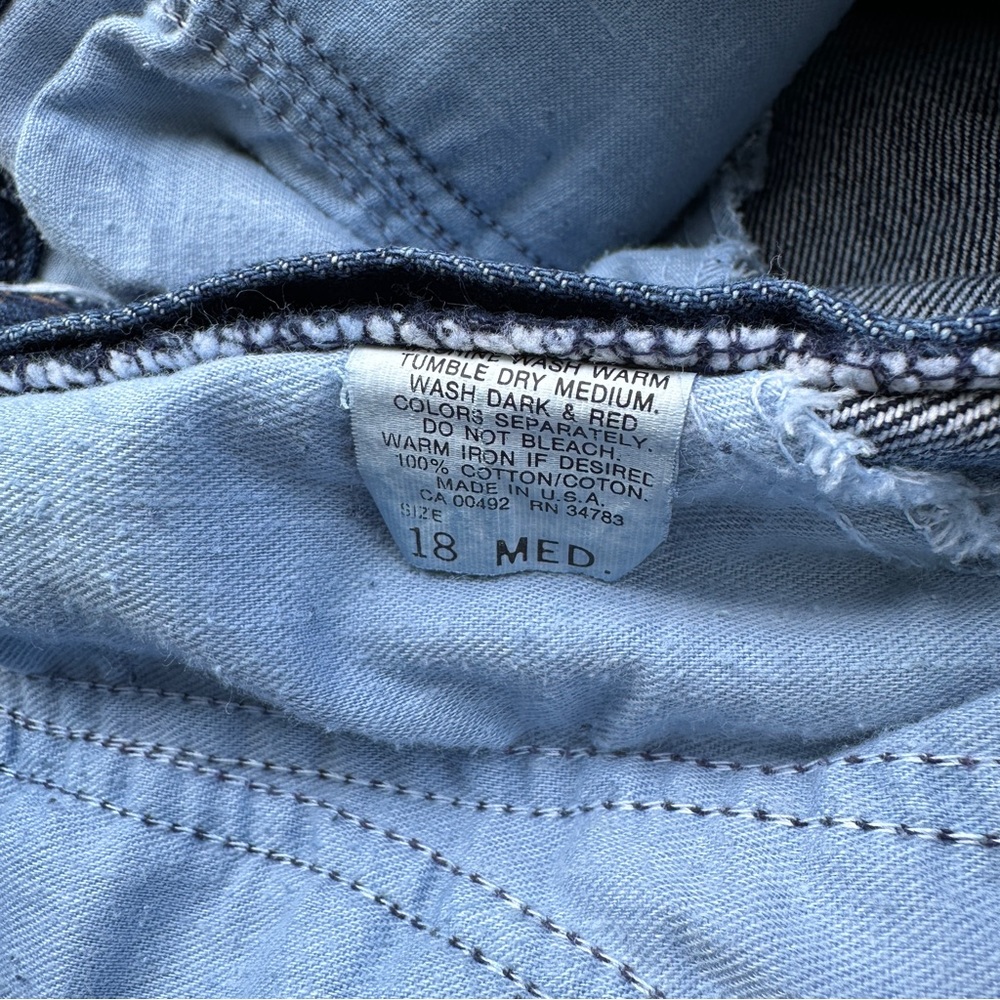 Vintage Lee Skyriders High Rise Pleated Jeans Dark Wash Size 18 - Picture 3 of 9
